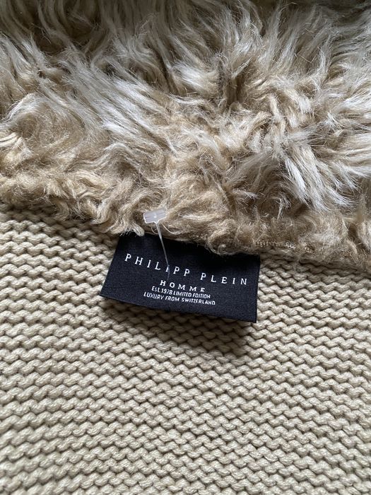 Philipp Plein кофта с меховым капюшоном зип худи оригинал