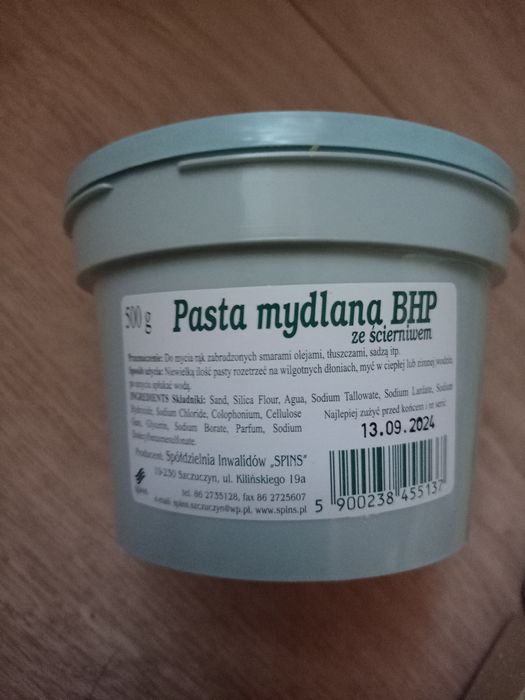 Nowa mydlana pasta BHP