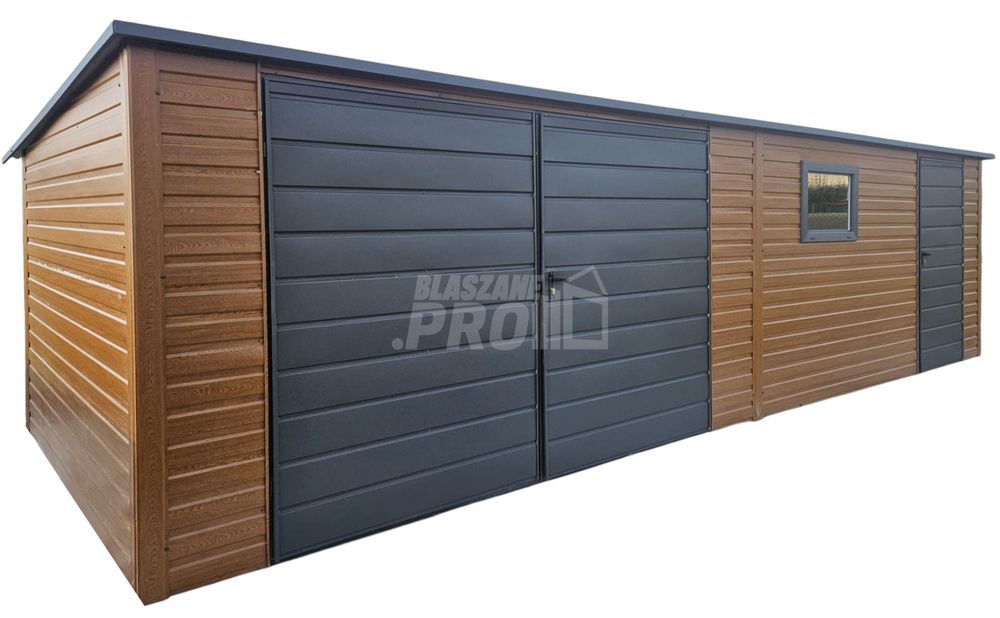 Schowek - Domek Ogrodowy 8x2m - Brama  drewnopodobny GP670