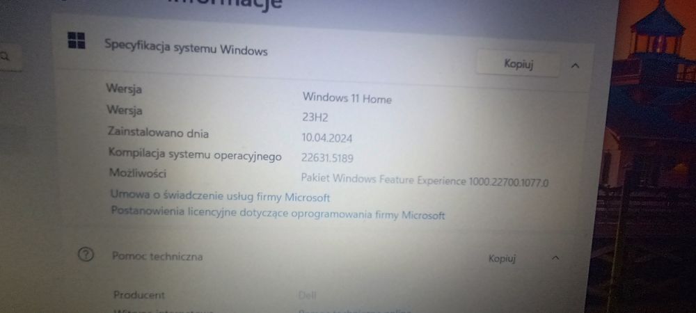 Laptop dell czarny