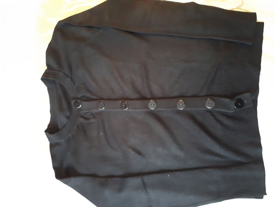 Sweterek czarny rozpinany XL