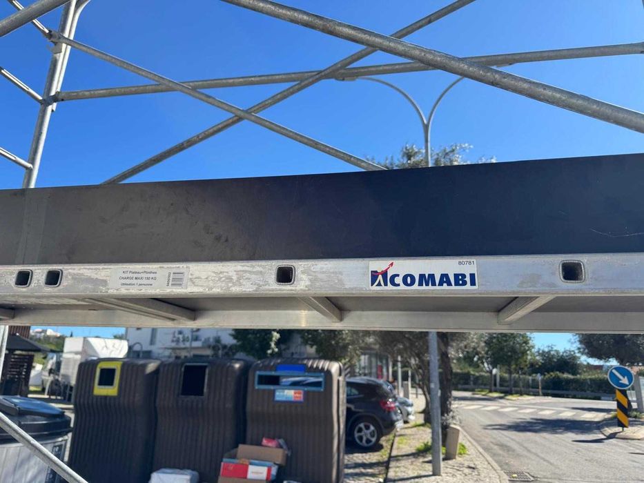 Andaime rolante Tubesca Comabi em alumínio galvanizado, com 5,00 m.
