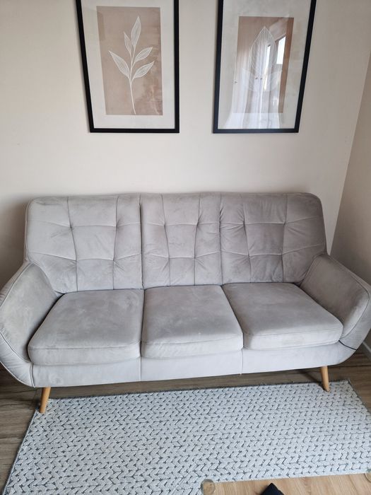 Kanapa scandi Agata meble szara duża 3 osobowa jak nowa