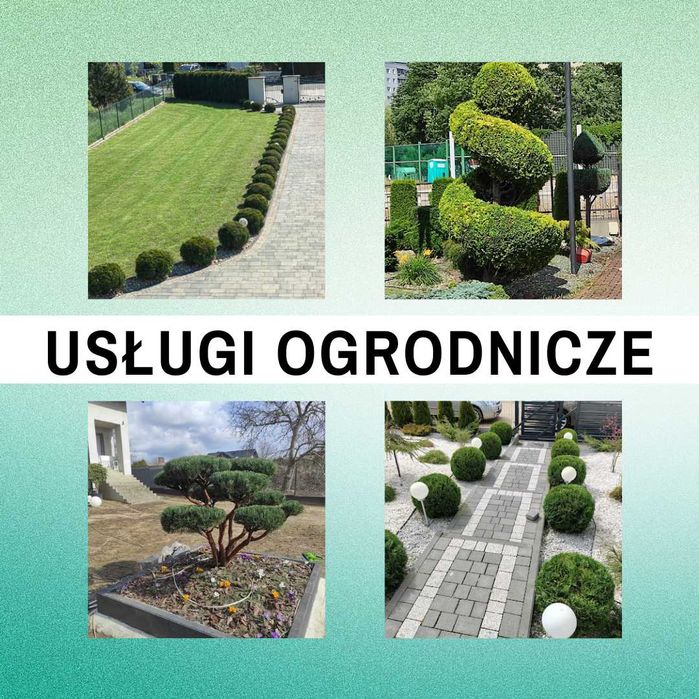 Usługi ogrodnicze, Przycinanie, formowanie, koszenie traw