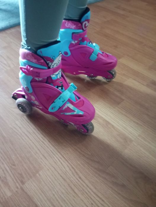 Patins cor de rosa