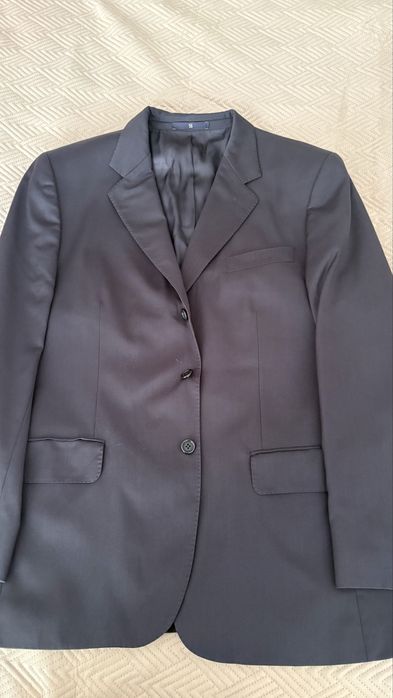 Casaco Giovanni Galli Azul Marinho Lã Marzotto 56