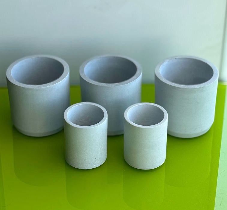 Vasos Plantas Interior, Betão Cortiça, Novo