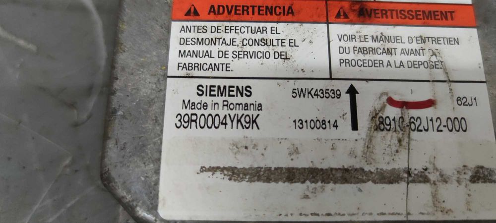 Suzuki Swift IV MK6 Moduł Sensor AIRBAG