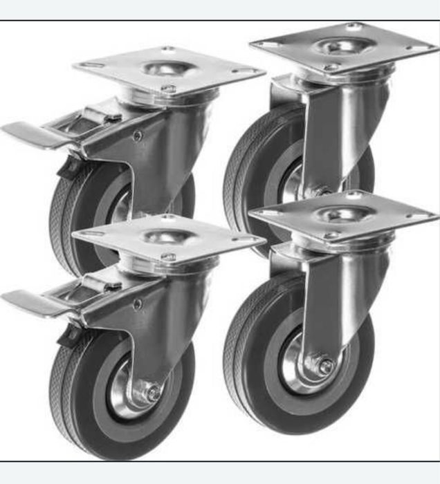 Комплект поворотных колес с тормозами 4 шт. Malatec22537 Польша