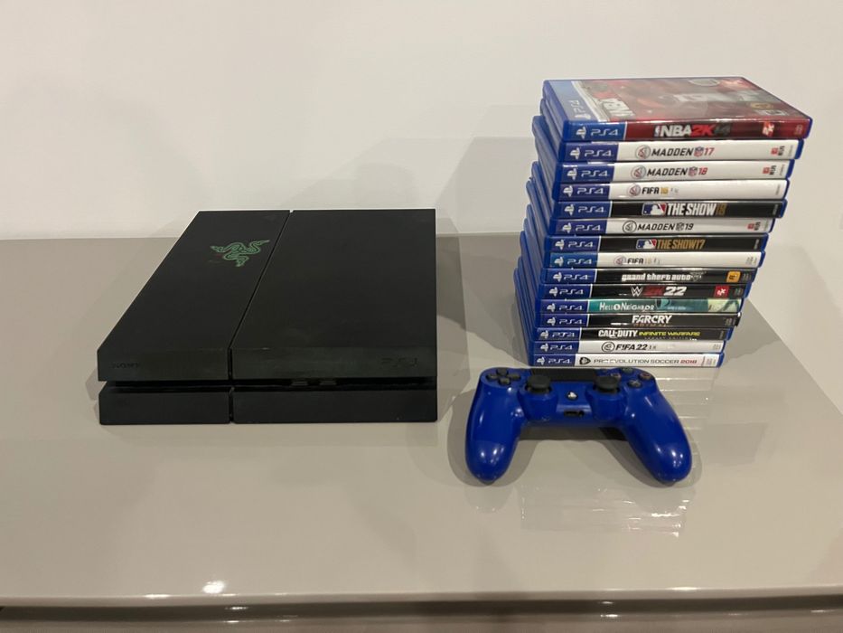 Ps4 + 15 jogos + comando edição limitada