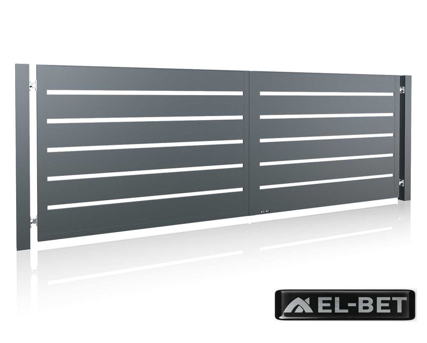 Ogrodzenie aluminiowe poziome nowoczesne HORIZONTAL 200x20 aluminium