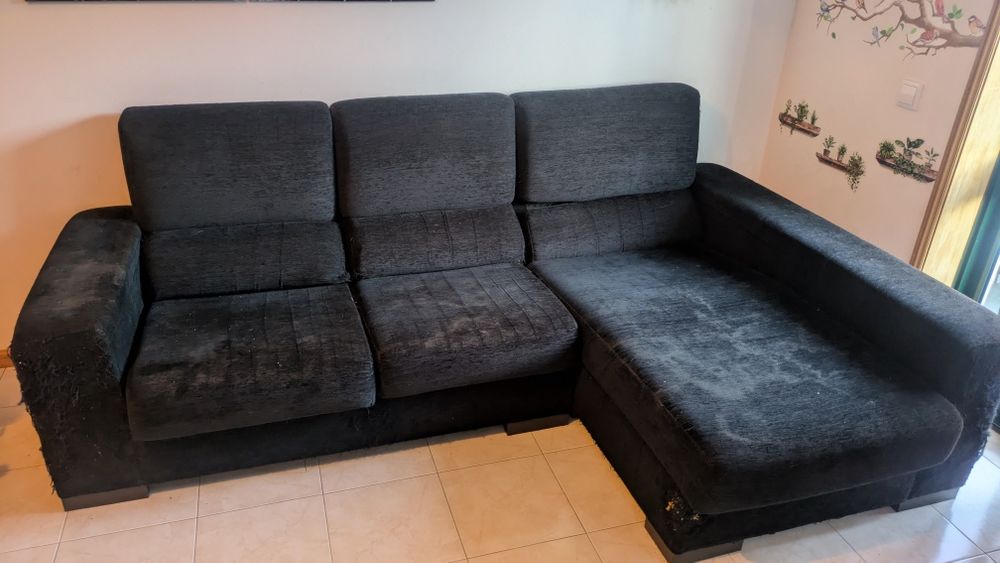 Sofá Chaise Longue Preto