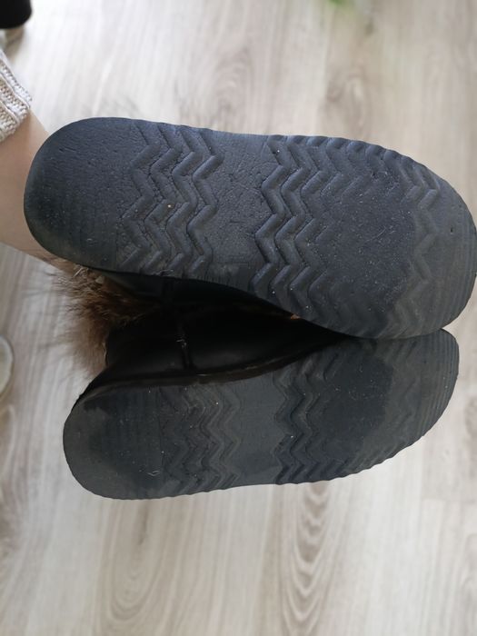 Buty futro naturalne skóra naturalna r.41