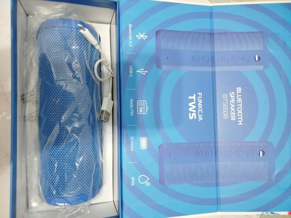 Głośnik mobilny XMUSIC BTS650B Radio FM Niebieski