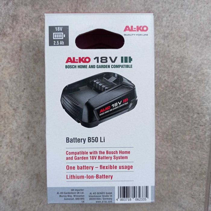 Аккумулятор Li-Ion 18 V 2,5 AH 45 WH BO Flex