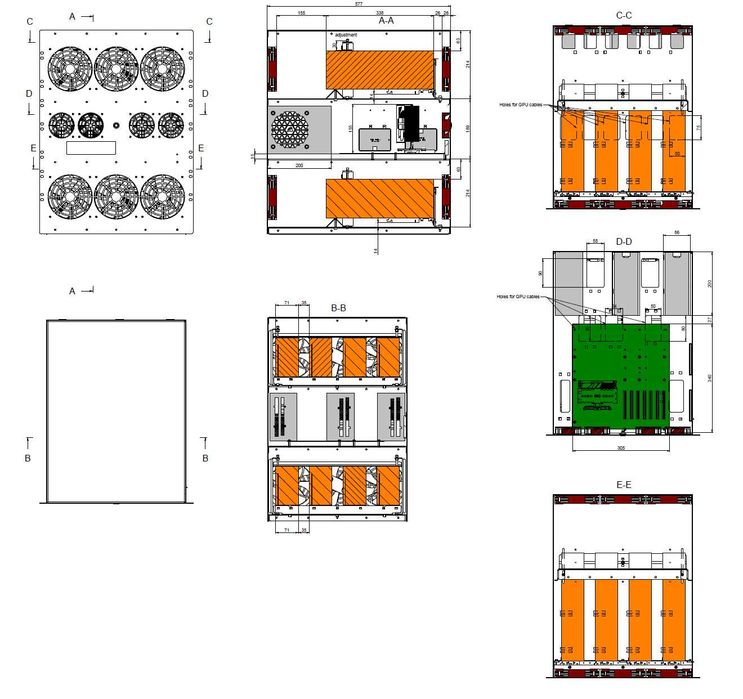 Obudowa 14,5U RACK 19 K-CASE 2 RAW aluminiowa do serwera, AI, Krypto