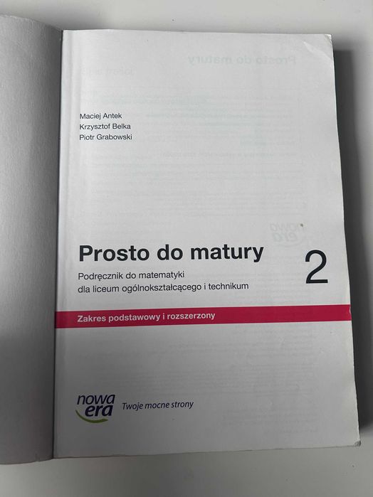 Prosto do matury 2 (Nowa Era) — zakres podstawowy i rozszerzony