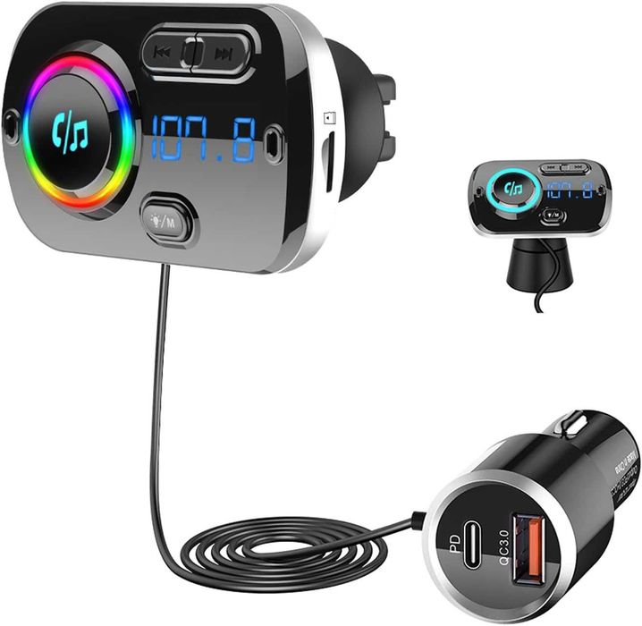 SONRU BC49BQ Bluetooth 5.3 FM Adapter do samochodu czarny transmiter
