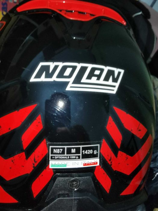 Capacete mota Nolan N87 + luvas