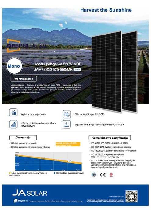 Instalacja fotowoltaiczna, elektrownia 50kWp z montażem, promocja