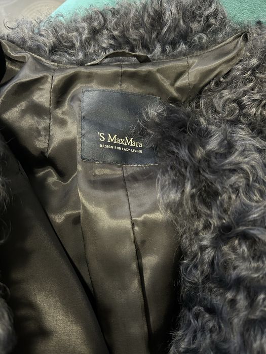 Стильне пальто з хутра кози Max Mara. Оригінал