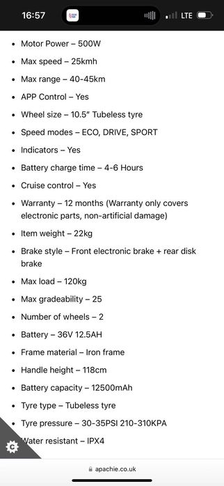 Електросамокат апачі про