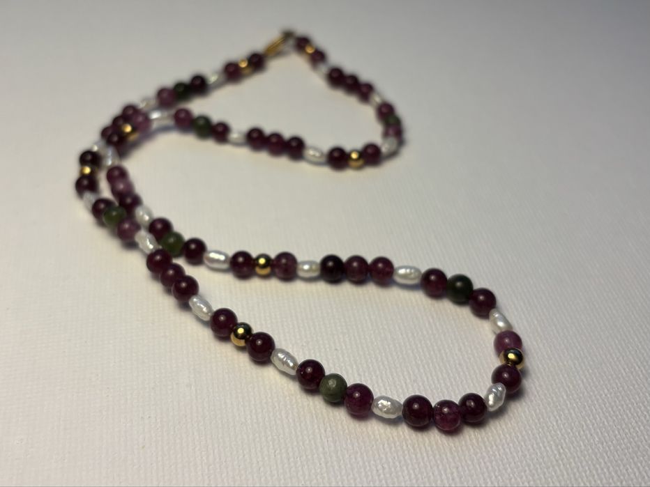 Naszyjnik handmade z naturalnych kamieni