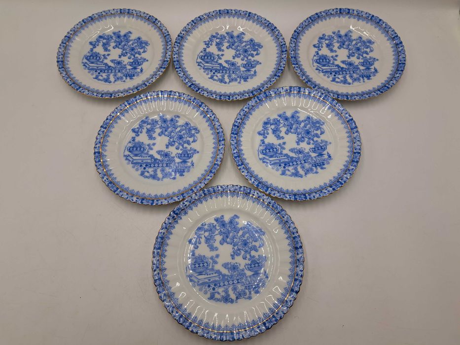 Talerz deserowy Tuppack Tiefenfurt Parowa Śląsk China Blau niebieski