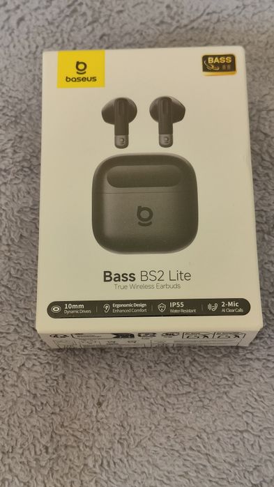 Baseus Bass BS2 Lite TWS навушники —потужний бас, BT 6.0, IP55, 40 год