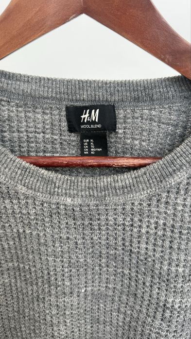 Męski sweter z domieszką wełny H&M XL