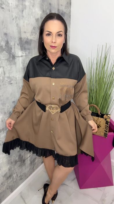 Sukienka Lola Bianka beżowa