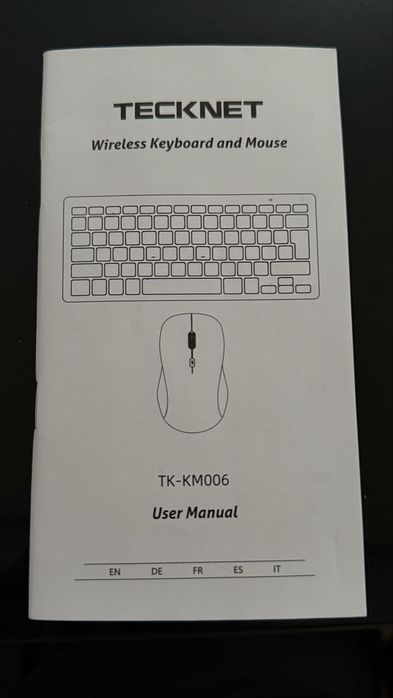 Nowy Zestaw Bezprzewodowy TECKNET TK-KM006 Klawiatura + Mysz 2.4GHz