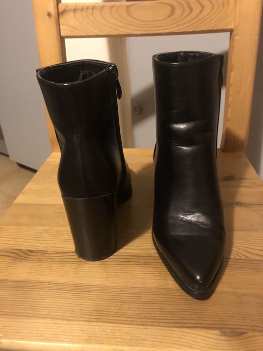 Kozaki krótkie botki czarne rozm. 37