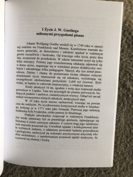 L. Okowiński. Wielka miłość J. W. Goethego Wilhelmina Herzlieb