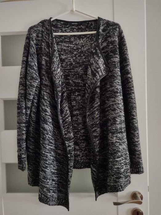 Kardigan damski czarny melanż