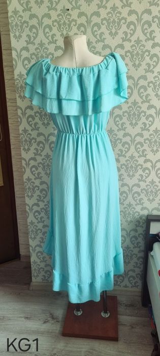 Sukienka maxi turkus