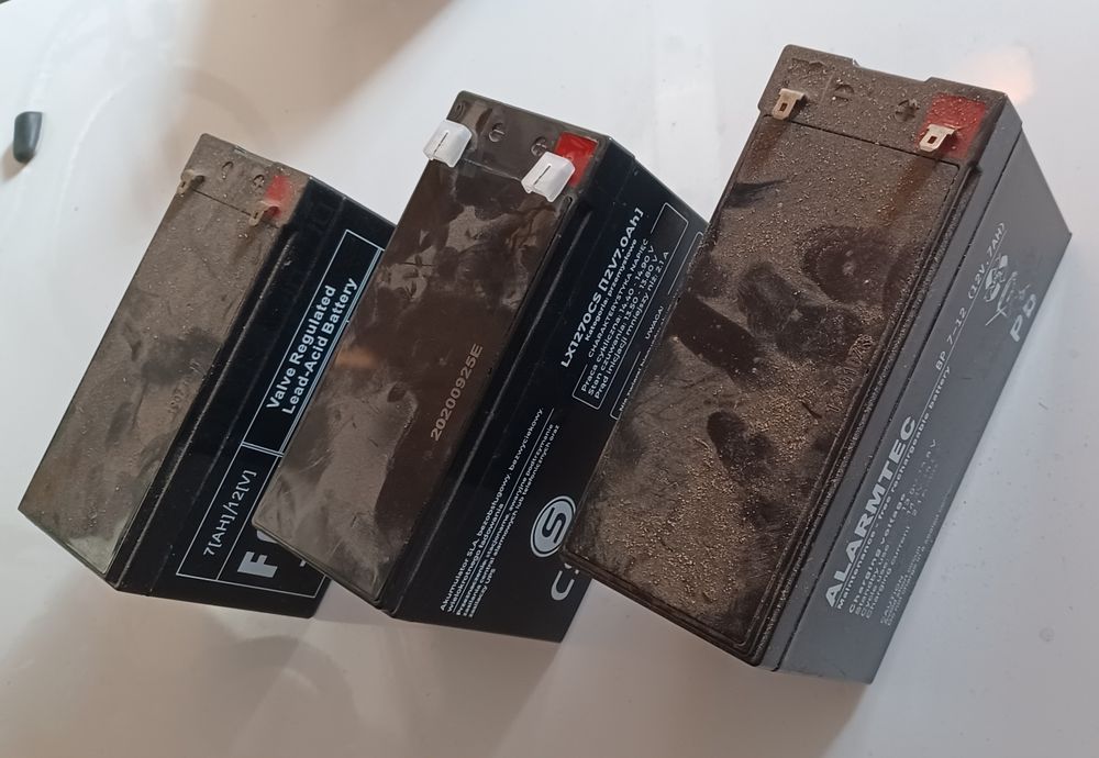 Akumulatory 12V 7Ah zużyte