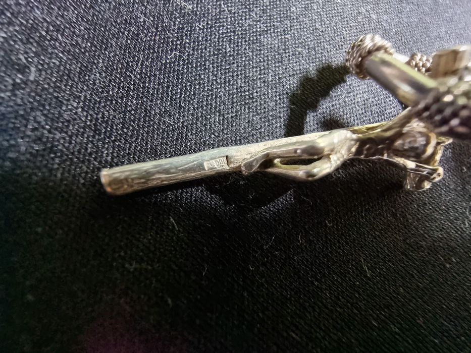 Srebrny kolczyk krzyż srebro 800