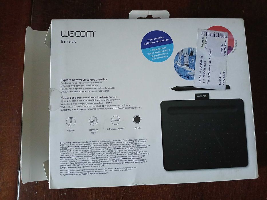 Графічний планшет Wacom Intuos S WACCTL-4100K Black