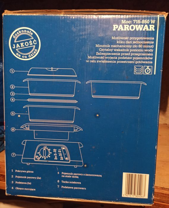 Parowar elektryczny, urządzenie do gotowania na parze