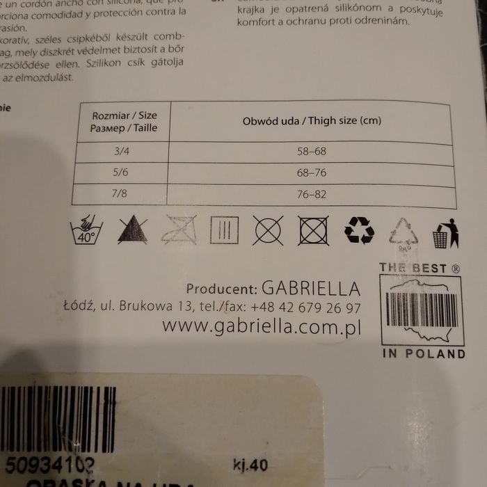 Opaska przeciw otarcią uda koronka piękne ozdobne