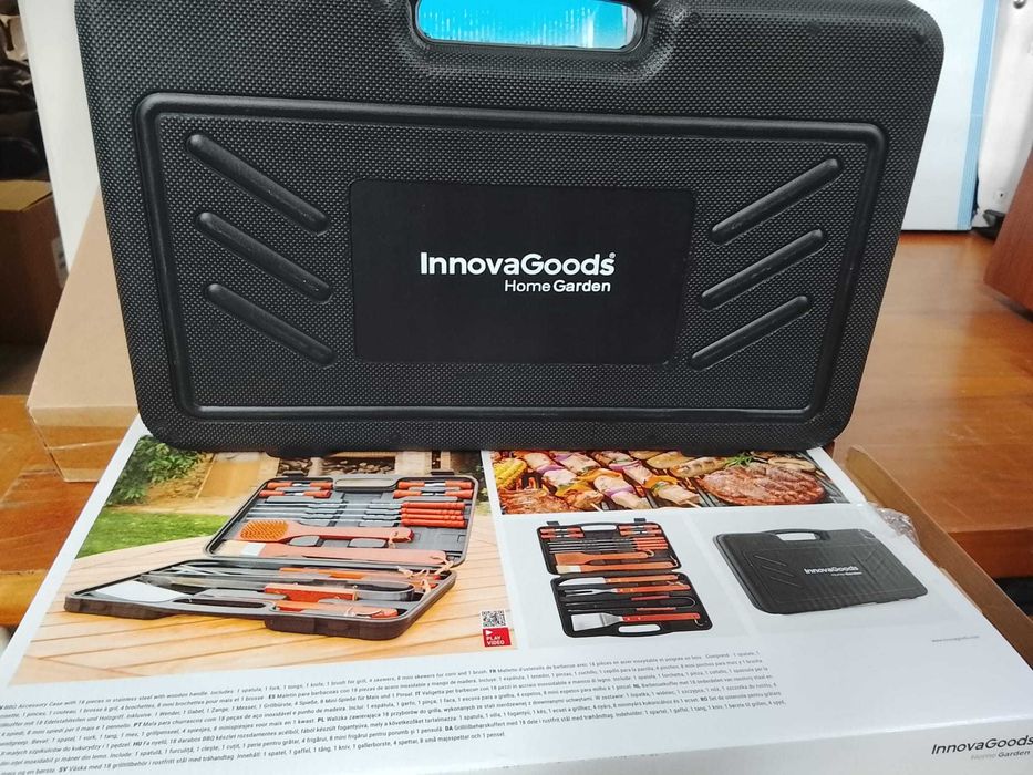 Mala de Churrasco InnovaGoods – 18 Peças – Nova
