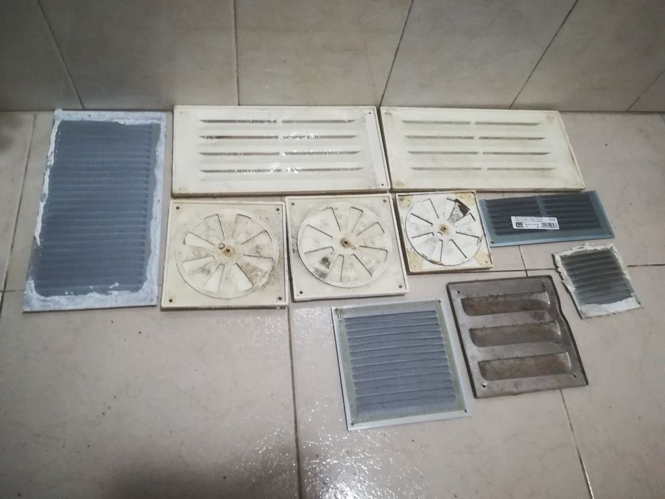 Grelhas de Ventilação, Alumínio, Inox e PVC