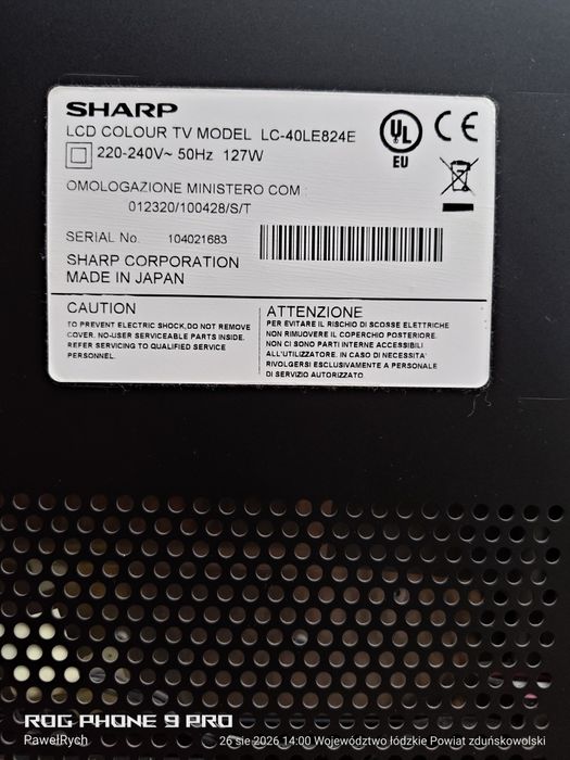 Sharp LC-40LE824E