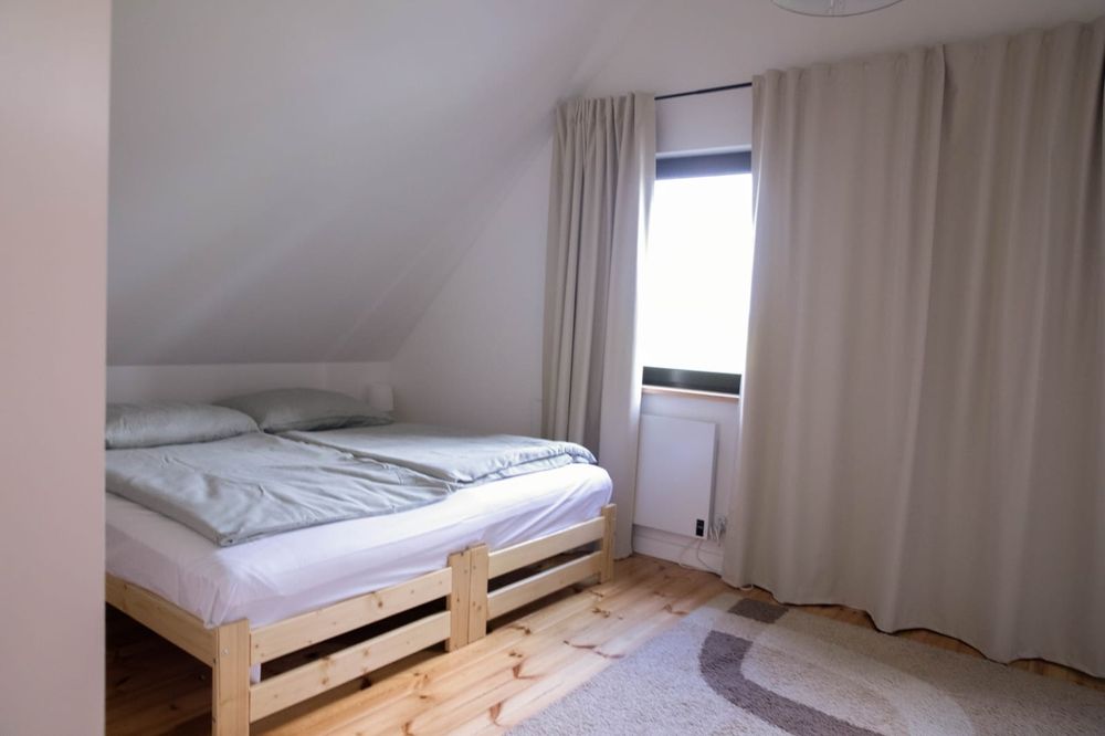 Dom z drewna Mrozy Wielkie. Blisko plaży gminnej, jacuzzi w cenie!