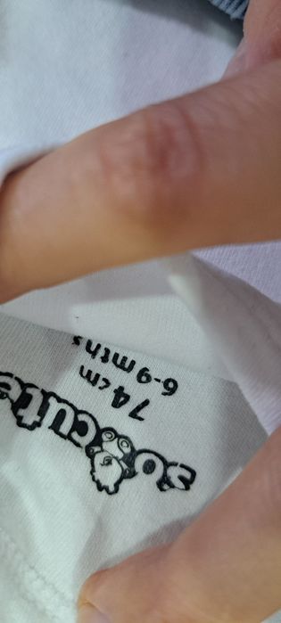 Body spodnie reserved 74 so cute biale niebieskie bialy niebieski