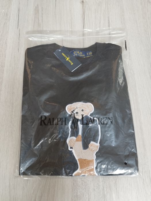 Nowy T-shirt Polo Ralph Lauren M Czarny Miś