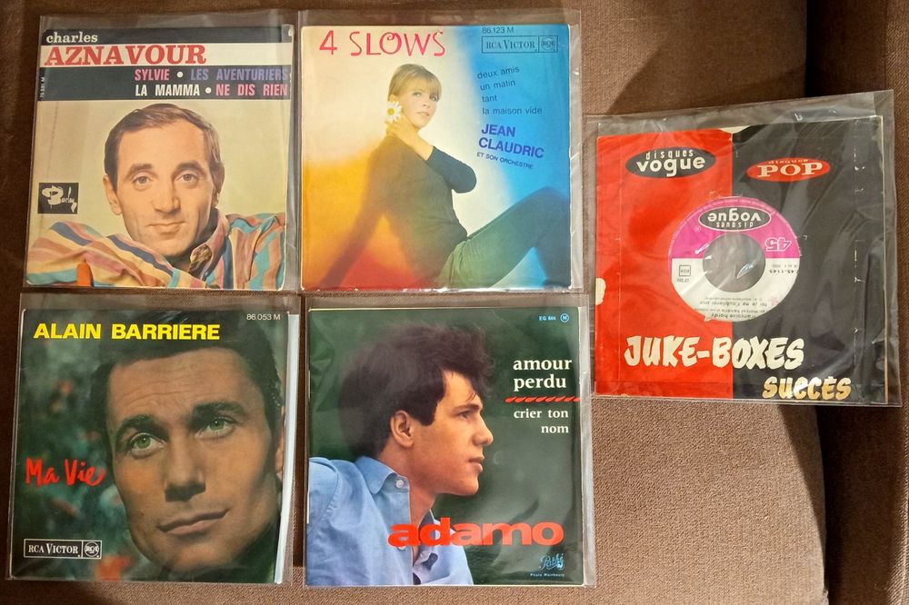 Франція , п'ять платівок 7 дюймов -вінілова платівка