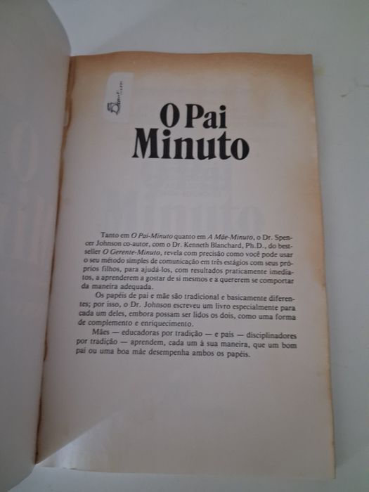 Livro de Spencer Johnson O Pai Minuto