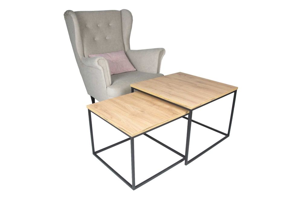 Stolik kawowy 2W1 kwadratowy Quatro Duo